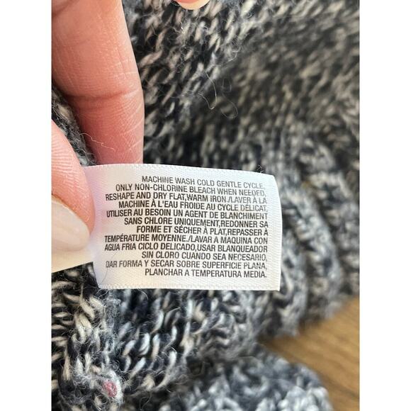 OLD NAVY Mens Ink Blue Wool Blend Salt Shawl Cardigan Button Down Preppy - Picture 9 of 11